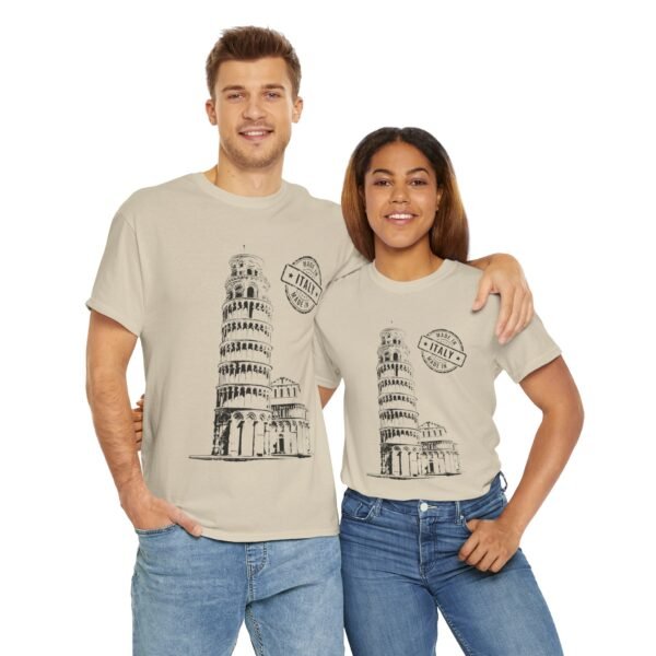 Unisex Cotton T-Shirt with Pisa Tower & "Made in Italy" Design | Stylish & Comfortable - Image 7