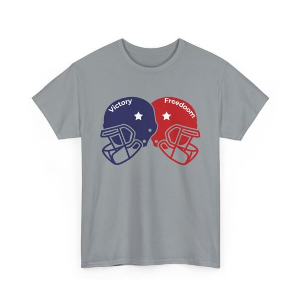 Unisex Heavy Cotton Tee – Bold Dual Helmet Design | Victory & Freedom Graphic T-Shirt - Image 35