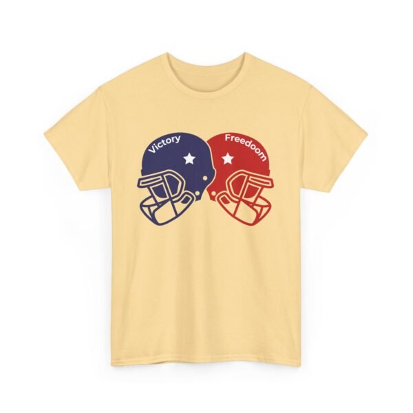 Unisex Heavy Cotton Tee – Bold Dual Helmet Design | Victory & Freedom Graphic T-Shirt - Image 27