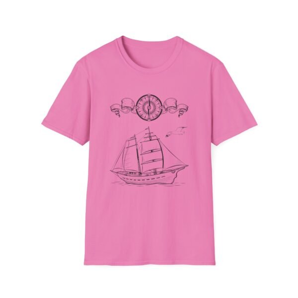 Unisex Soft-Style T-Shirt with Ship and Compass Graphic – 100% Cotton, Comfortable & Durable - Image 24