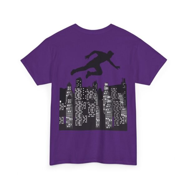 Parkour Unisex Heavy Cotton Tee – Extreme Sports & Urban Freerunning Graphic T-shirt - Image 37