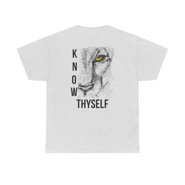 "Know Thyself" Lion Graphic T-Shirt – Unisex Heavy Cotton Tee - Image 9