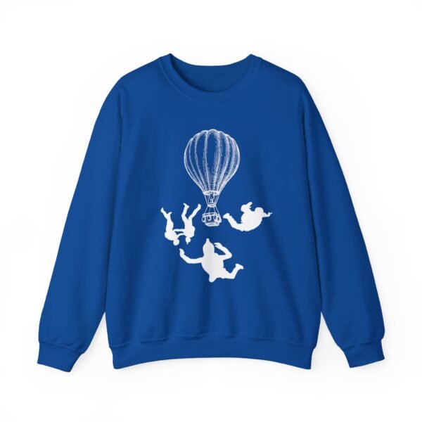 Unisex Heavy Blend™ Crewneck Sweatshirt with Skydiver Graphic Front Print – Extreme Sports & Adrenaline Style - Image 25