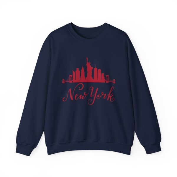 New York Unisex Crewneck Sweatshirt – Bold Red Graphic & Cozy Comfort - Image 22