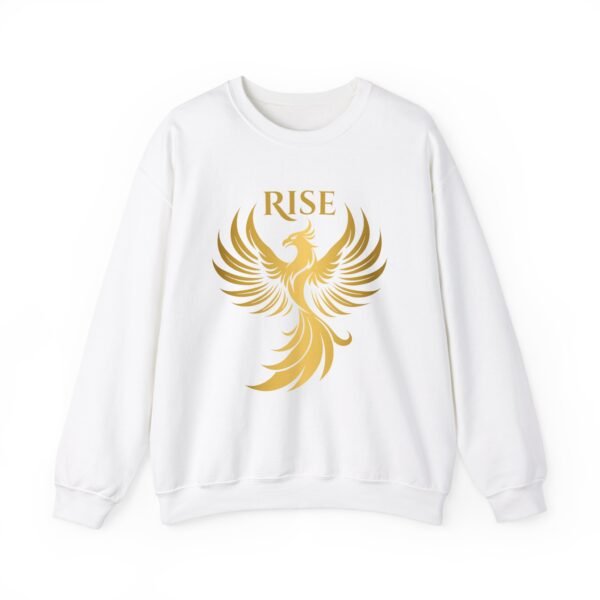 Phoenix Rise Unisex Heavy Blend™ Crewneck Sweatshirt – Gold Phoenix Graphic - Image 9