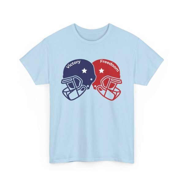 Unisex Heavy Cotton Tee – Bold Dual Helmet Design | Victory & Freedom Graphic T-Shirt - Image 21