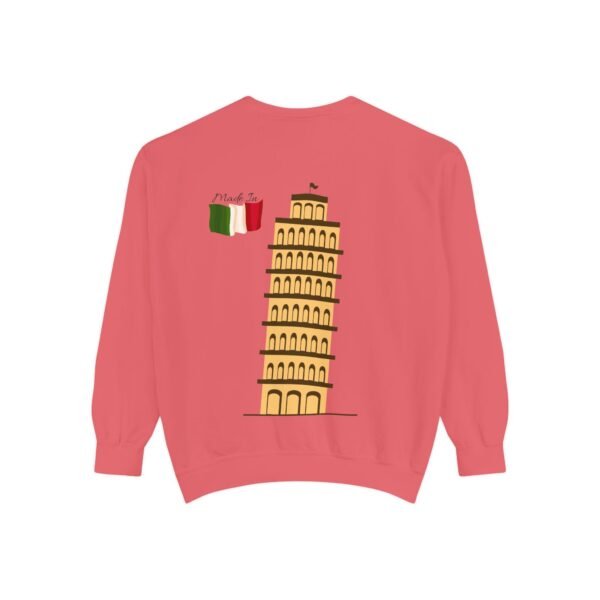 Unisex Garment-Dyed Sweatshirt with Pisa Tower & Italian Flag | Cozy & Stylish - Image 24