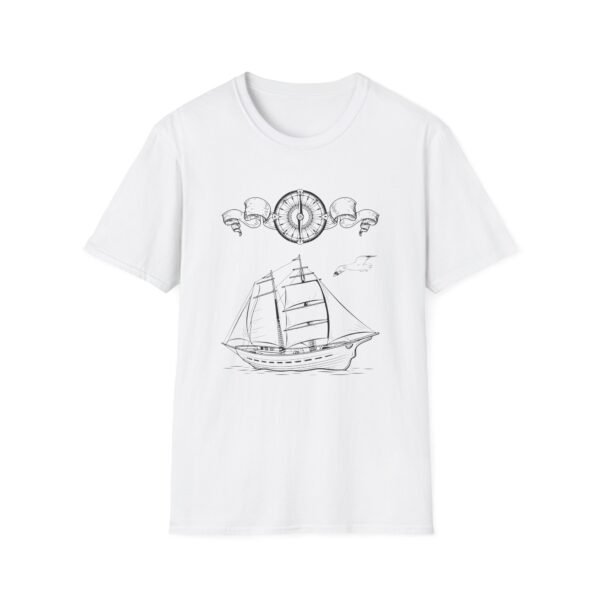 Unisex Soft-Style T-Shirt with Ship and Compass Graphic – 100% Cotton, Comfortable & Durable - Image 5