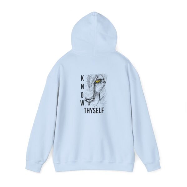 "Know Thyself" Lion Graphic Hoodie – Unisex Heavy Blend Sweatshirt, Cotton-Polyester, Cozy & Durabl - Image 27