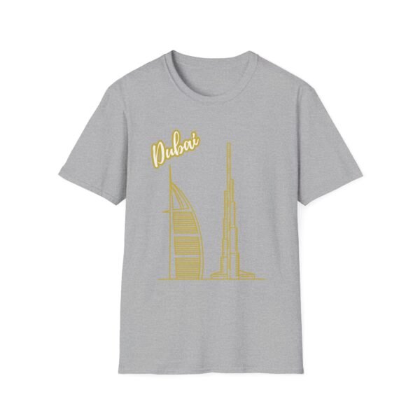 Gold Dubai Graphic Unisex T-Shirt – Soft & Stylish - Image 3