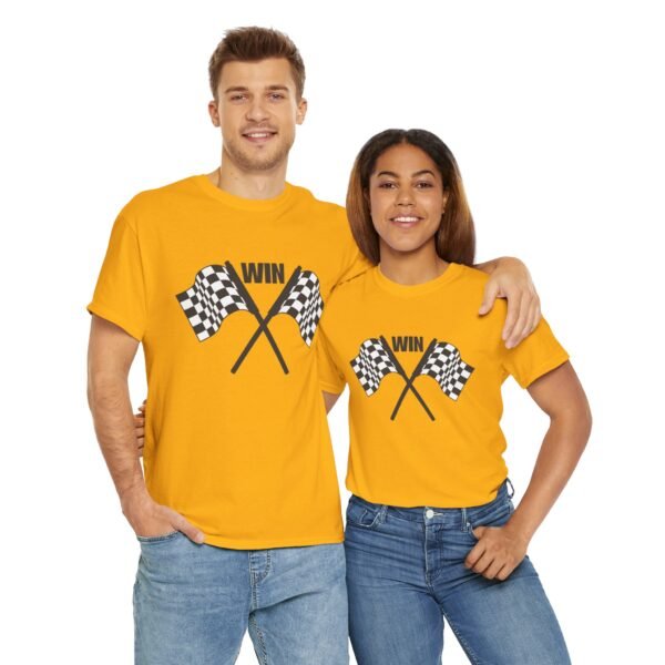 Unisex Heavy Cotton Tee – Racing Flag & "Win" Graphic | Bold Motorsport Style T-Shirt - Image 33