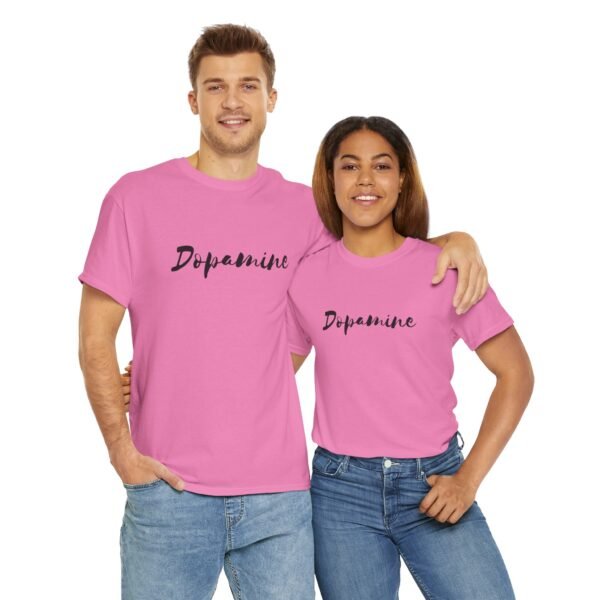 Unisex Heavy Cotton T-Shirt with Black Script "Dopamine" Print – Trendy & Durable - Image 27