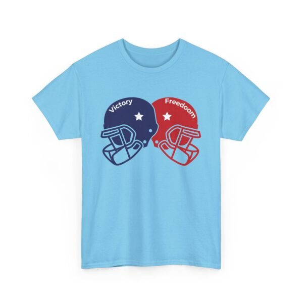 Unisex Heavy Cotton Tee – Bold Dual Helmet Design | Victory & Freedom Graphic T-Shirt - Image 38