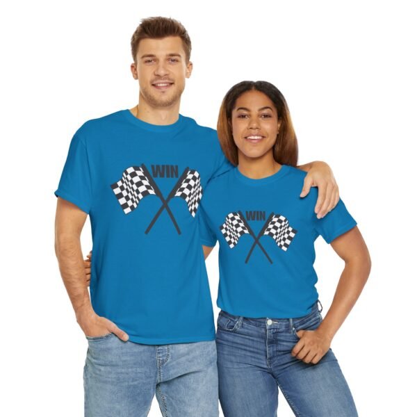 Unisex Heavy Cotton Tee – Racing Flag & "Win" Graphic | Bold Motorsport Style T-Shirt - Image 35