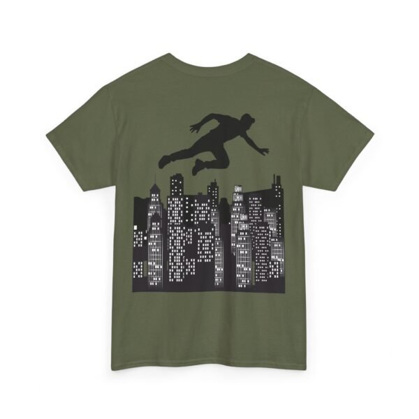 Parkour Unisex Heavy Cotton Tee – Extreme Sports & Urban Freerunning Graphic T-shirt - Image 27