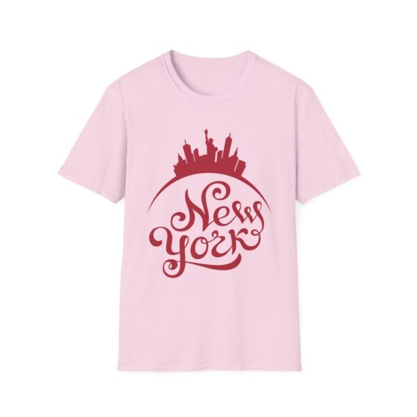 New York City Soft-Style T-Shirt – Bold Red NY Graphic & Script - Image 24