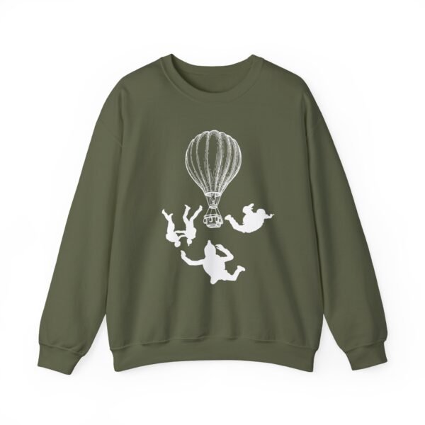 Unisex Heavy Blend™ Crewneck Sweatshirt with Skydiver Graphic Front Print – Extreme Sports & Adrenaline Style - Image 13