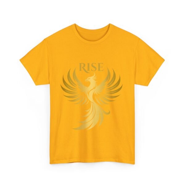 Phoenix Rise Unisex Heavy Cotton T-Shirt – Gold Phoenix Graphic Tee - Image 18