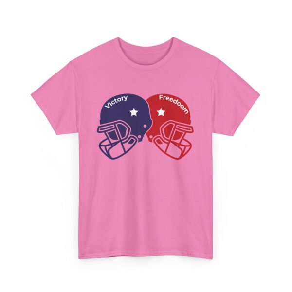 Unisex Heavy Cotton Tee – Bold Dual Helmet Design | Victory & Freedom Graphic T-Shirt - Image 46