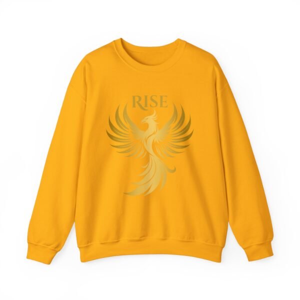 Phoenix Rise Unisex Heavy Blend™ Crewneck Sweatshirt – Gold Phoenix Graphic - Image 15