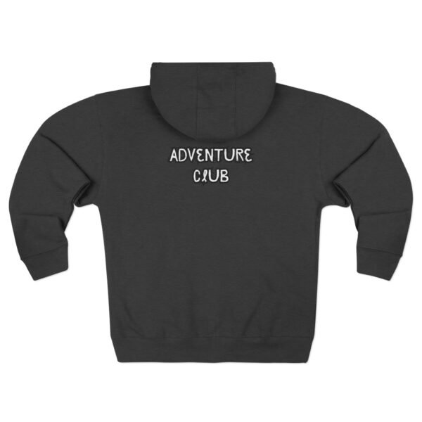 Black 'Adventure Club' Unisex Zip Hoodie | Stylish & Comfortable | Free Shipping on All Orders - Image 6