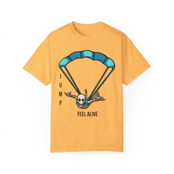 Unisex Garment-Dyed T-shirt with Skydiver Graphic Front Print – Extreme Sports & Adrenaline Style - Image 37