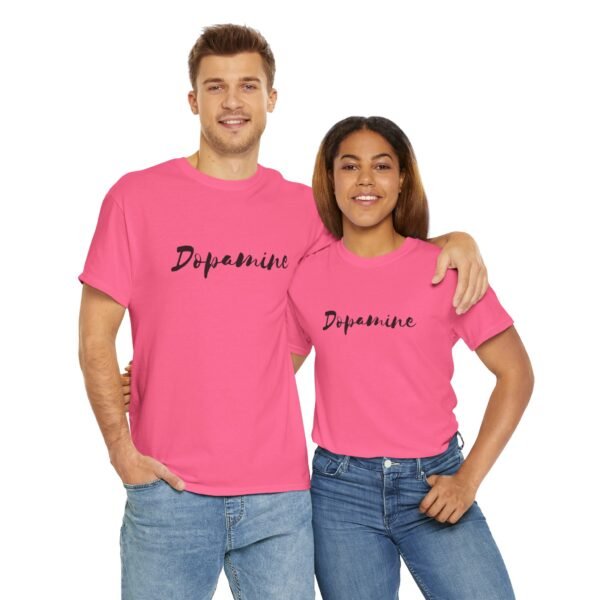 Unisex Heavy Cotton T-Shirt with Black Script "Dopamine" Print – Trendy & Durable - Image 28