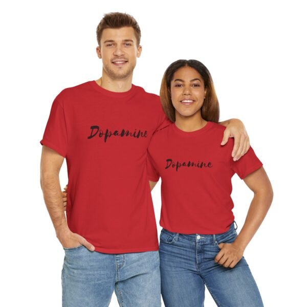 Unisex Heavy Cotton T-Shirt with Black Script "Dopamine" Print – Trendy & Durable - Image 29