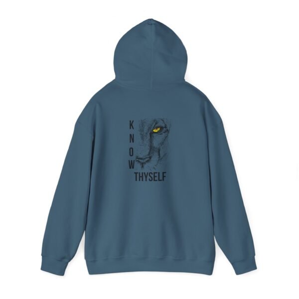 "Know Thyself" Lion Graphic Hoodie – Unisex Heavy Blend Sweatshirt, Cotton-Polyester, Cozy & Durabl - Image 31