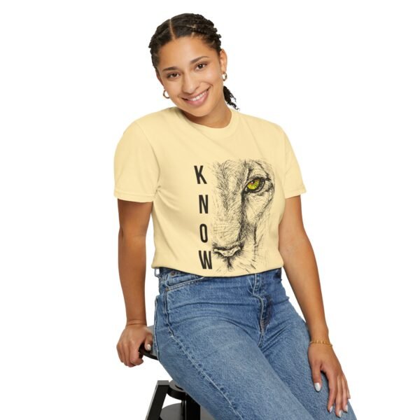 "Know Thyself" Lion Graphic T-Shirt – Comfort Colors 1717, 100% Cotton, Garment-Dyed, Relaxed Fit - Image 9