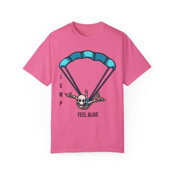 Unisex Garment-Dyed T-shirt with Skydiver Graphic Front Print – Extreme Sports & Adrenaline Style - Image 25