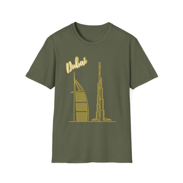 Gold Dubai Graphic Unisex T-Shirt – Soft & Stylish - Image 7