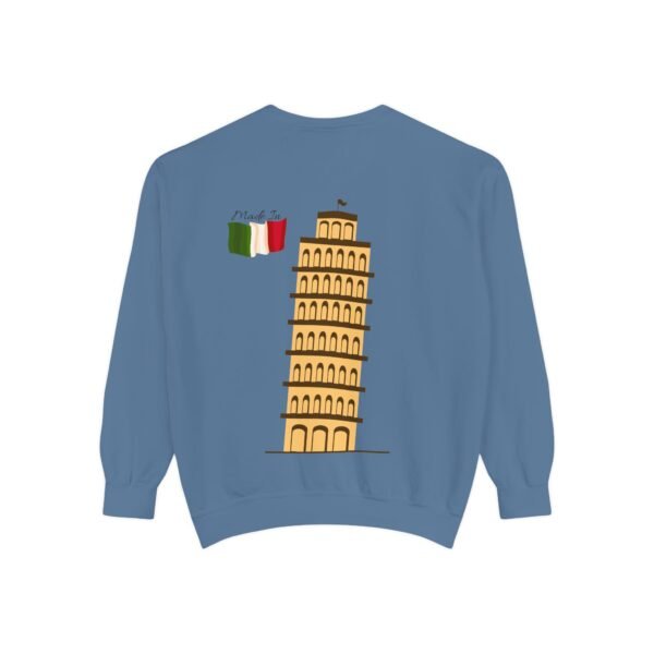 Unisex Garment-Dyed Sweatshirt with Pisa Tower & Italian Flag | Cozy & Stylish - Image 19