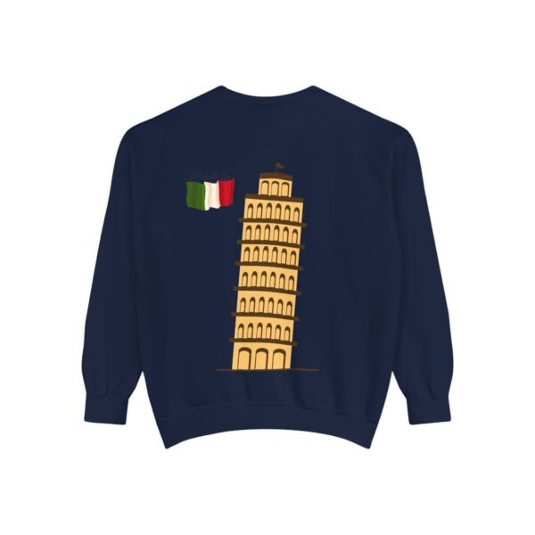 Unisex Garment-Dyed Sweatshirt with Pisa Tower & Italian Flag | Cozy & Stylish - Image 21