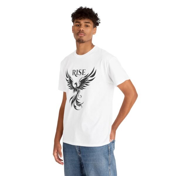 Phoenix Rise  Unisex Heavy Cotton Tee  – Bold & Inspirational Graphic Tee - Image 5