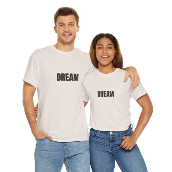 Black 'DREAM' Unisex Heavy Cotton Tee | Comfortable & Durable | Free Shipping on All Orders - Image 9