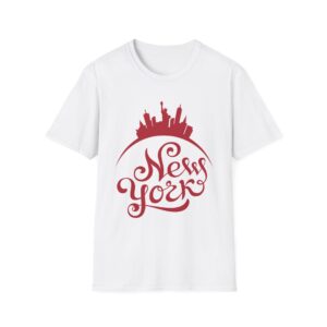 NY City Skyline Unisex T-Shirt – Bold Red Graphic