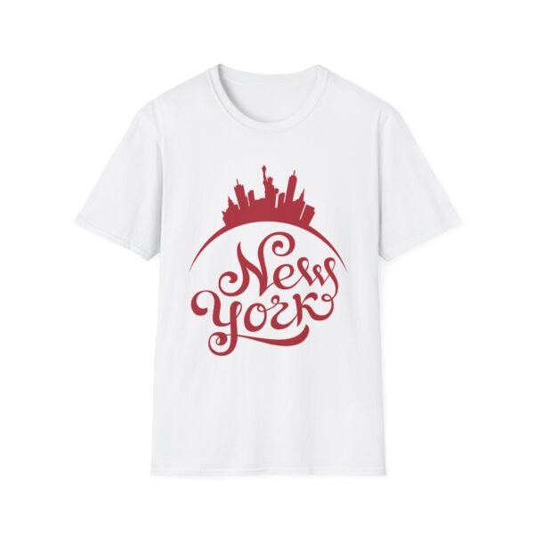 New York City Soft-Style T-Shirt – Bold Red NY Graphic & Script