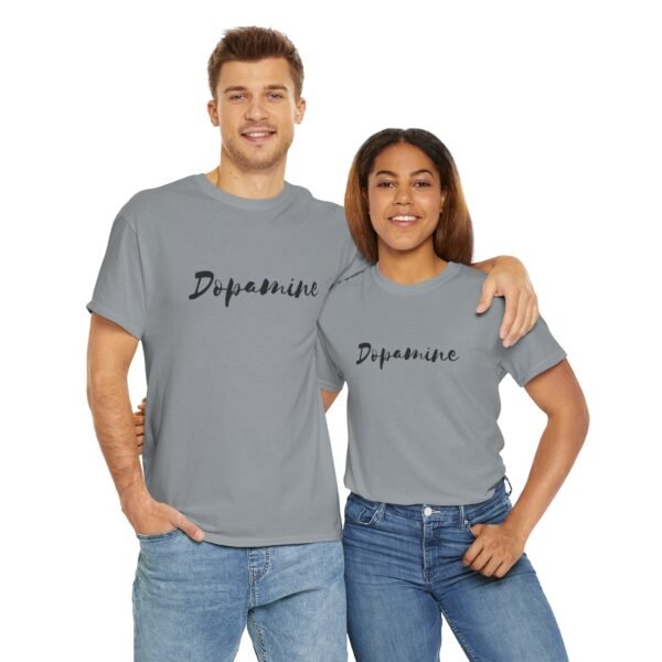 Unisex Heavy Cotton T-Shirt with Black Script "Dopamine" Print – Trendy & Durable - Image 18