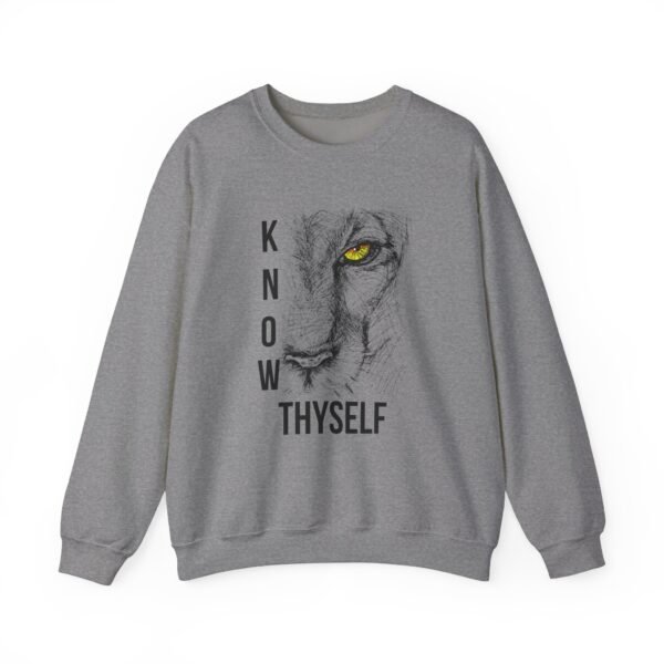 Know Thyself Unisex Heavy Blend Crewneck Sweatshirt – Bold Lion Graphic - Image 23