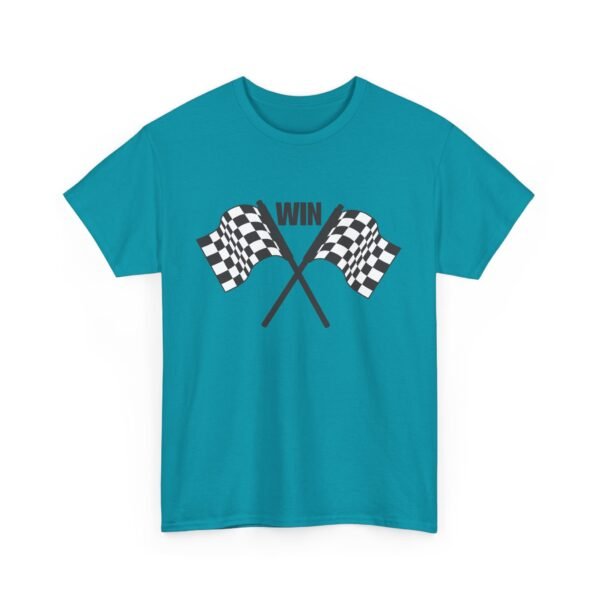 Unisex Heavy Cotton Tee – Racing Flag & "Win" Graphic | Bold Motorsport Style T-Shirt - Image 8