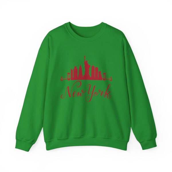 New York Unisex Crewneck Sweatshirt – Bold Red Graphic & Cozy Comfort - Image 16