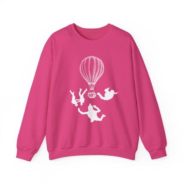 Unisex Heavy Blend™ Crewneck Sweatshirt with Skydiver Graphic Front Print – Extreme Sports & Adrenaline Style - Image 33