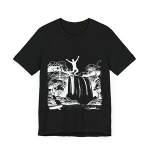 Cliff Jump Graphic Unisex Jersey Tee – Bold Design & Lightweight Comfort