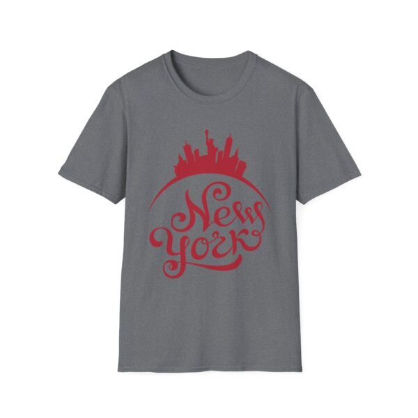 New York City Soft-Style T-Shirt – Bold Red NY Graphic & Script - Image 15