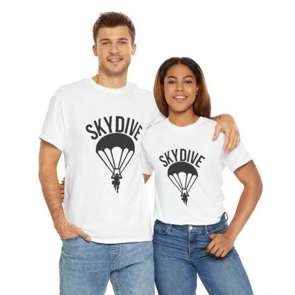 Skydive Graphic Unisex Heavy Cotton Tee | Skydiver Jump T-Shirt – Adrenaline Rush Apparel