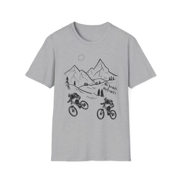 Mountain Biking Graphic Unisex Softstyle T-Shirt | Shred the Trails Tee - Image 7