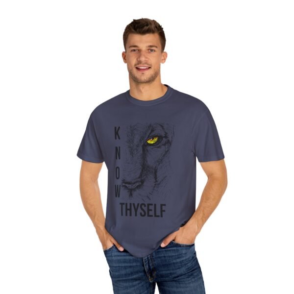 "Know Thyself" Lion Graphic T-Shirt – Comfort Colors 1717, 100% Cotton, Garment-Dyed, Relaxed Fit - Image 37