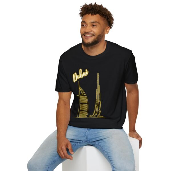 Gold Dubai Graphic Unisex T-Shirt – Soft & Stylish - Image 24