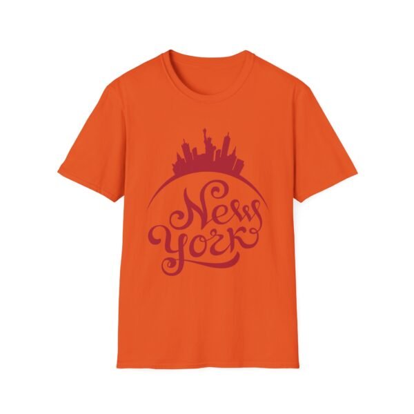 New York City Soft-Style T-Shirt – Bold Red NY Graphic & Script - Image 10